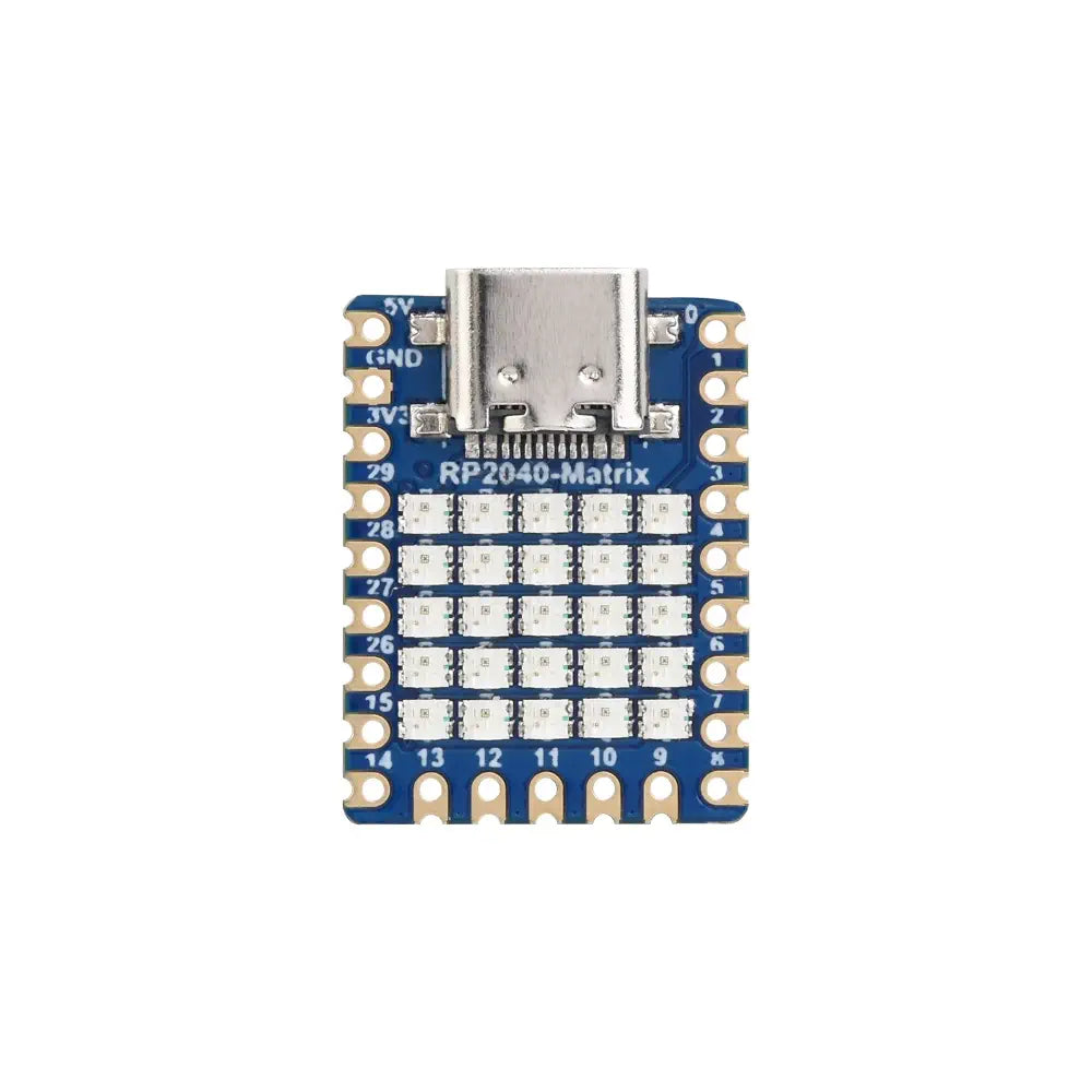Waveshare RP2040-Matrix Development Board, Onboard 5 RGB LED Matrix, Based on RP2040