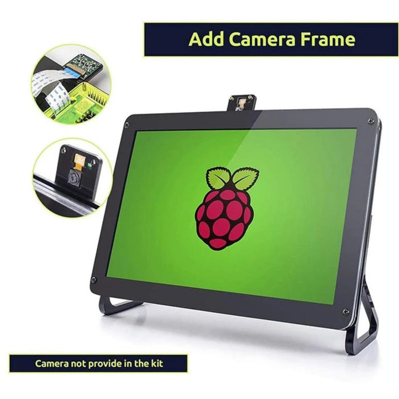 10.1 Inch 1280x800 HDMI IPS LCD Monitor Display for RPi 4B w/ Camera Holder