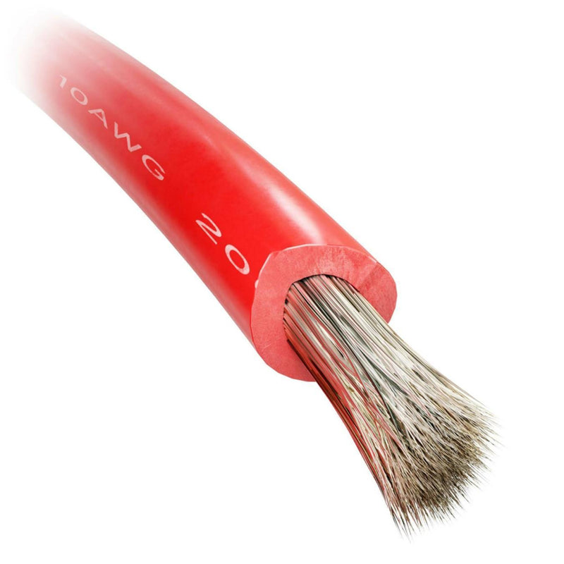 10AWG Red Premium Silicone-Jacket Wire (3m)