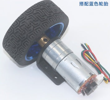 25Dx58L 12V Gear Motor w/ Magnetic Encoder, 22 rpm