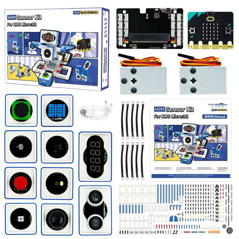 Yahboom Programmable Sensor Kit for micro:bit V2 Board (w/ micro:bit)