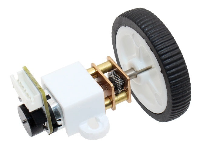 12mm 3V Micro Metal Gearmotor w/ Encoder &amp; 34mm Wheel Kits for Smart Robot DIY