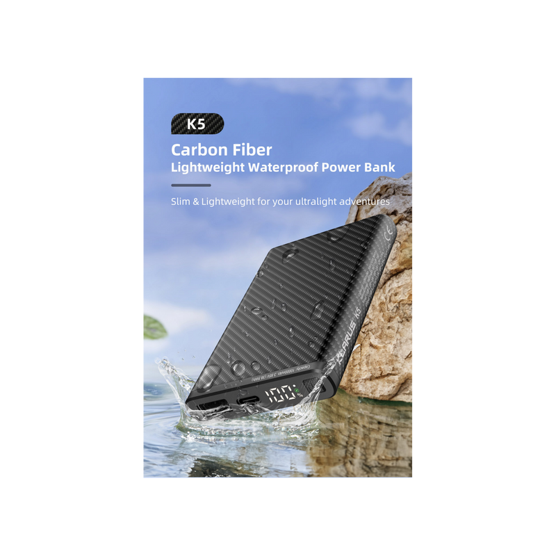 Klarus K5 Carbon Fiber Lightweight Waterproof Power bank