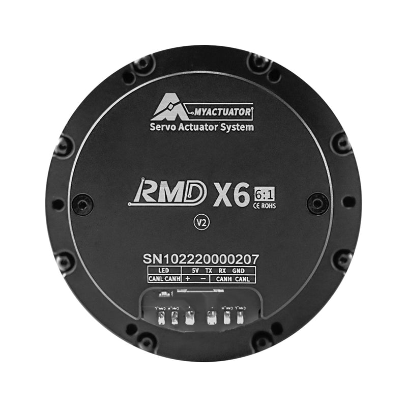 MYACTUATOR RMD X6 V2 BLDC, CAN Bus, Reduction Ratio 1:6 w/ New Driver MC X 300O