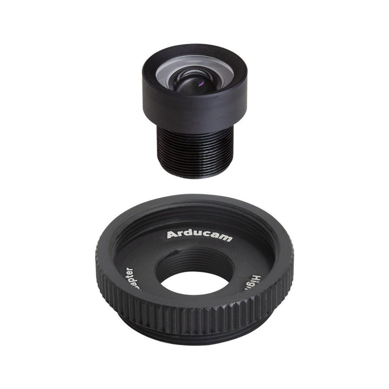 50° 1/2.3 inch M12 Lens w/ Lens Adapter for Raspberry Pi HQ Camera