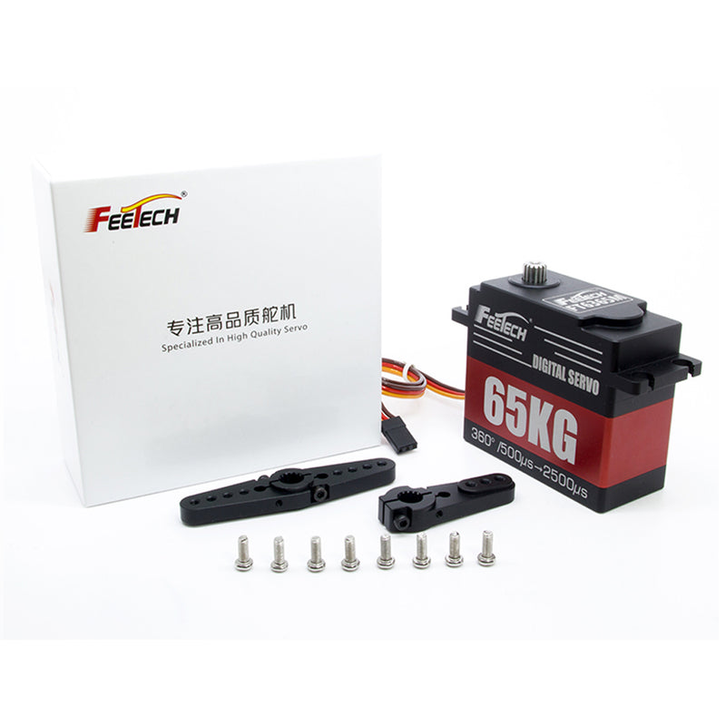 FeeTech 7.4V 65kg 360 Degree Magnetic Encoders Steel Gear Servo