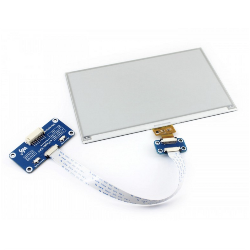 800x480, 7.5-inch E-Ink display HAT for Raspberry Pi