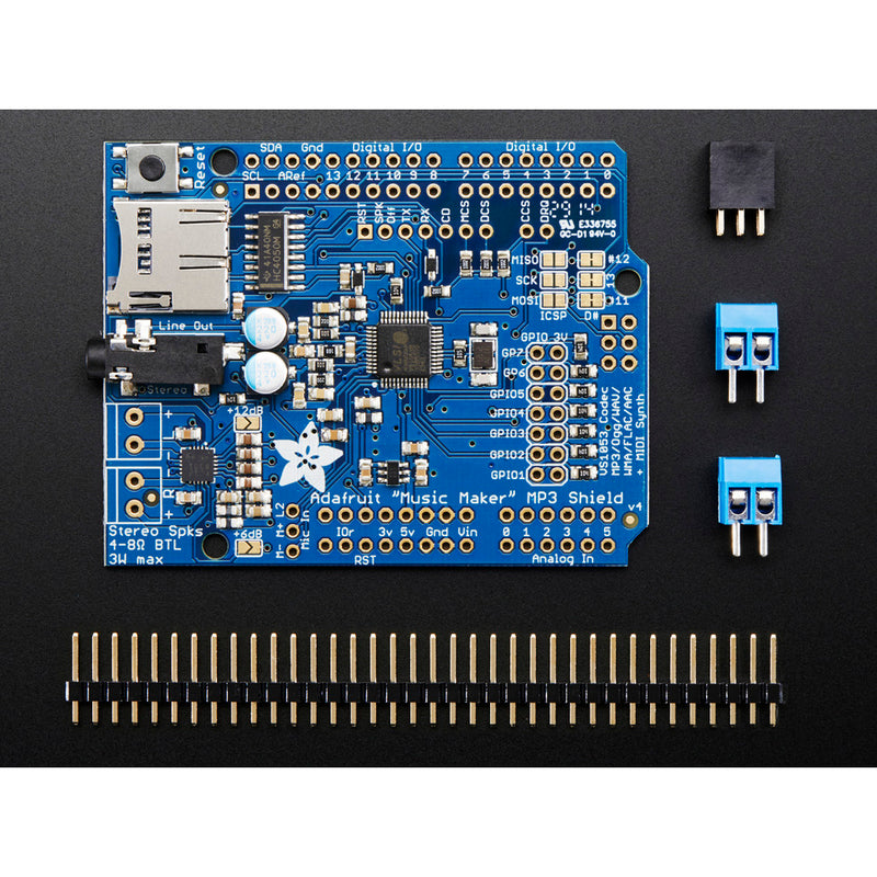 Adafruit Music Maker MP3 Shield for Arduino w/ 3W Stereo Amp v1.0