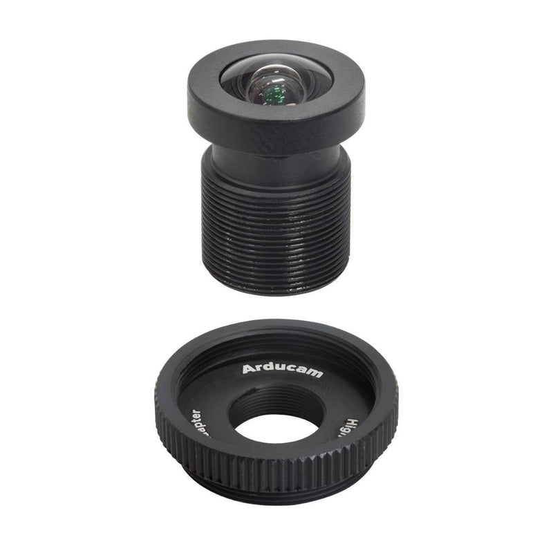Arducam 90° Wide Angle 1/2.3" M12 Lens w/ Lens Adapter for Raspberry Pi