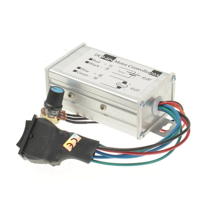 DC Motor Controller PWM Speed Regulator w/ DC9V-60V 20A 1200W, Pause Start, Reversed CW/CCW Switch Governor