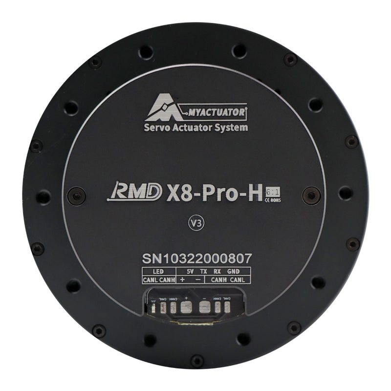 MYACTUATOR RMD X8pro V3, CAN Bus, Reduction Ratio 1:6, Helical Gear, w/ New Driver MC X 500O