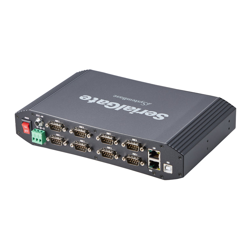Systembase SG 2081DIL/All 8-port RS232/422/485 to Ethernet Serial Device Server w/ DB9 Connectors