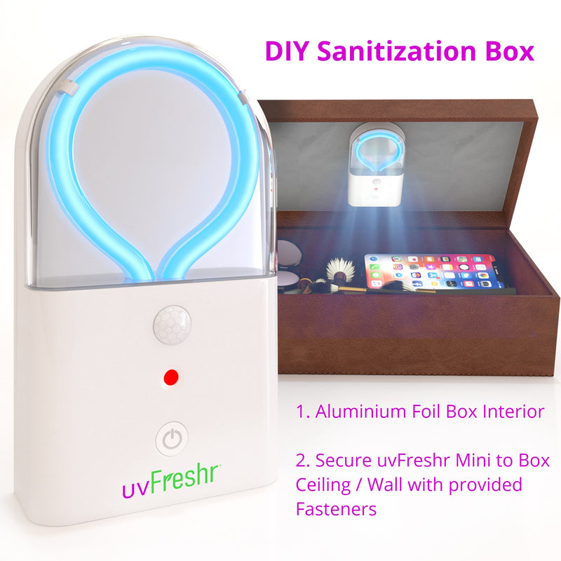 Uvfreshr Mini UVC Light - 99.99999% Disinfection, Lab Tested