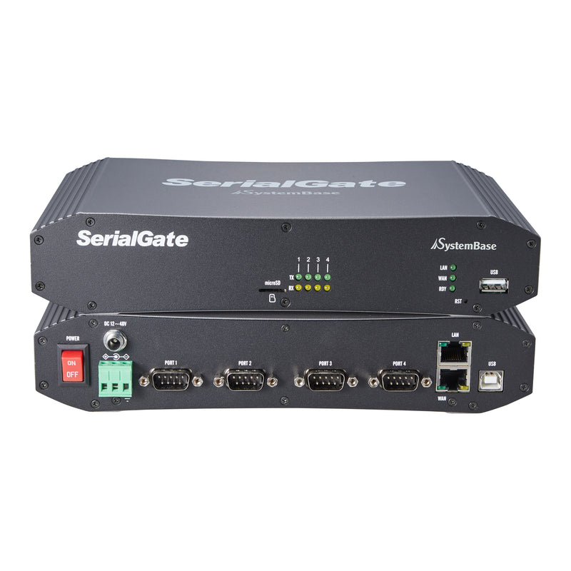Systembase SG 2041DIL/All 4-port RS232/422/485 to Ethernet Serial Device Server w/ DB9 Connector