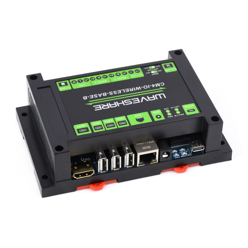 Industrial IoT 5G/4G Wireless Exp. for RPi CM4 w/ UPS, M.2 Slot, 4G Module (UK)