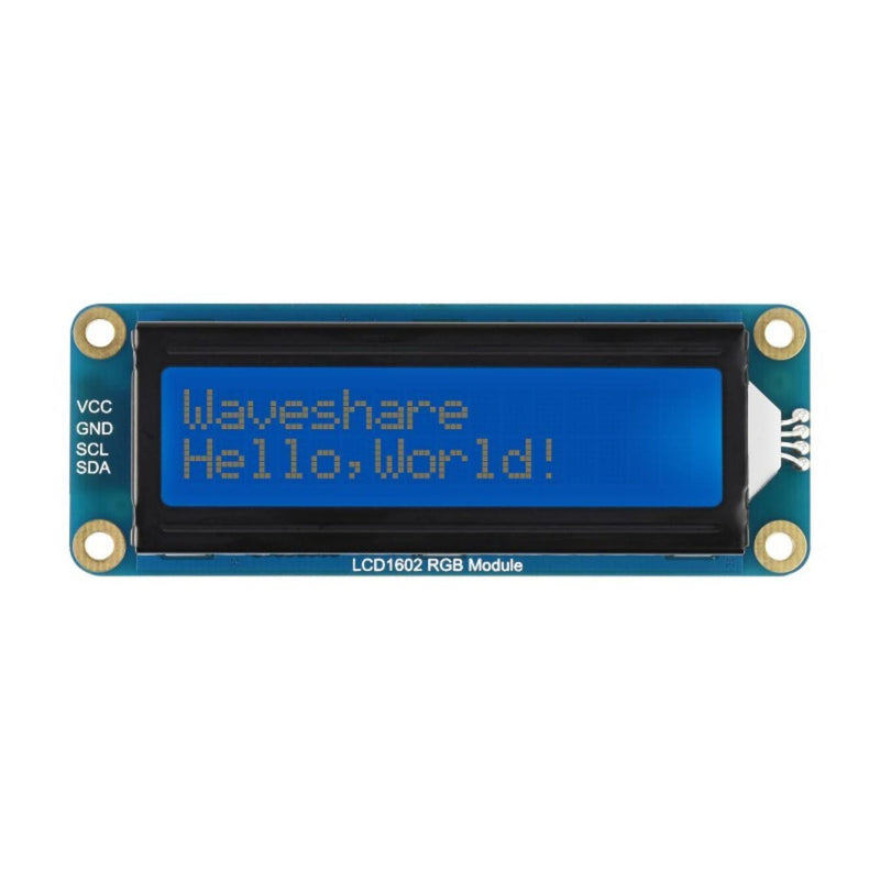 Waveshare LCD1602 RGB Module, 16x2 Characters, RGB Backlight, 3.3V/5V, I2C Bus