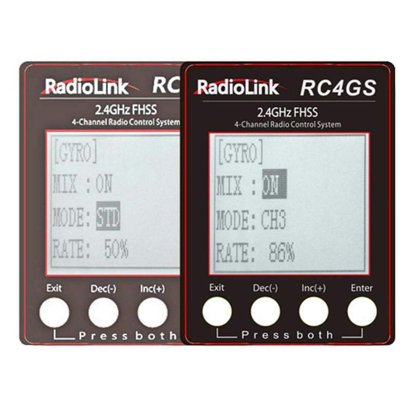 RadioLink RC4GS V3 2.4GHz 4CH Transmitter w/ R6FG Receiver