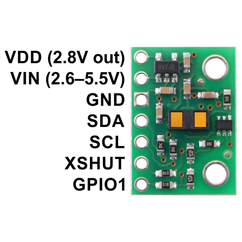 ToF Range Finder Sensor Breakout Board w/ Voltage Regulator - VL53L1X