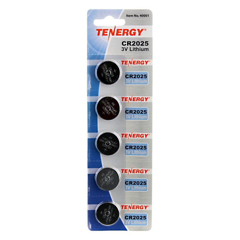 Tenergy 3V 160mAh CR2025 Button Cells (5x)